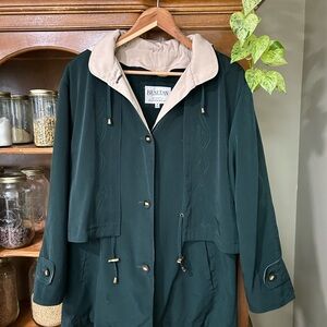 Braetan Women's Dark Green Utility Jacket with Tan Details